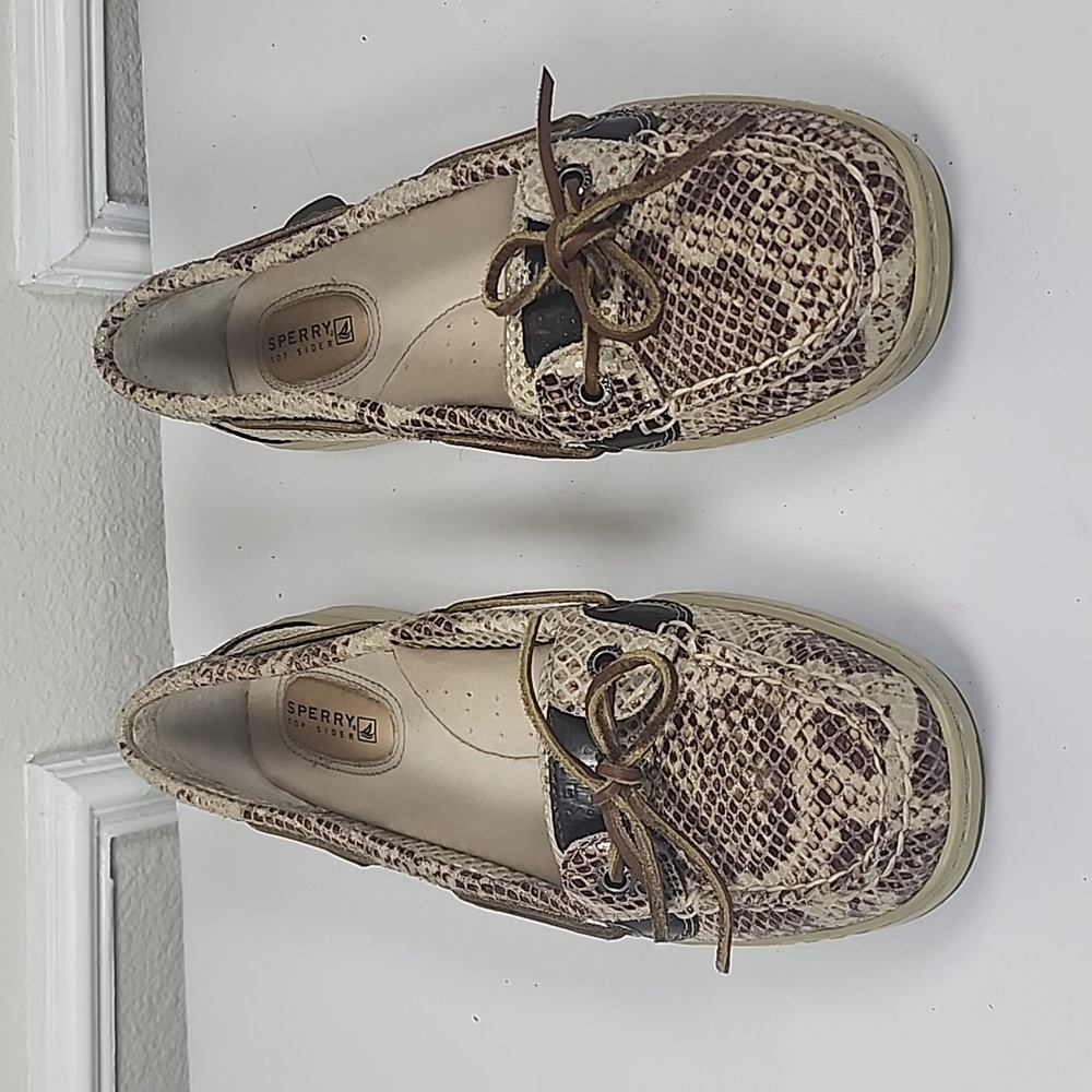 Sperry Top Sider Women Brown Tan  Boat Shoe Loafers Size 8